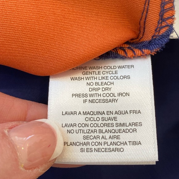 Rachel Roy Womens Navy Orange White Handkerchief Sleeveless Dress / Size S - Picture 14 of 14